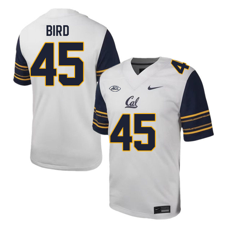 California Golden Bears #45 David Bird ACC Conference College Football Jerseys Stitched Sale-White